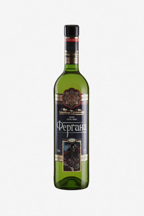 Вино Сокровища Узбекистана Фергана, белое, сухое, 0.75л