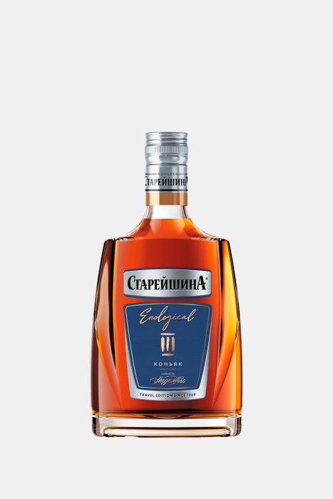 Коньяк Старейшина 3 года, фляга, 0.5л