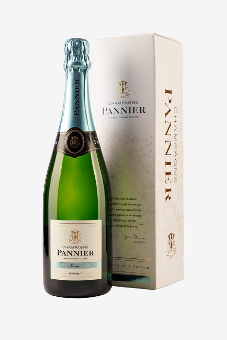 Шампанское Паннье Экзакт Экстра, белое, брют, в подарочной упаковке, 0.75л