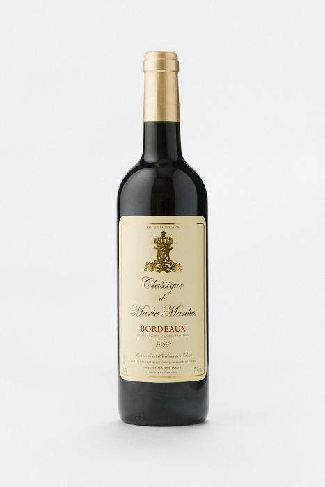 Вино Классик де Мари Манес Бордо, AOC, красное, сухое, выдержанное в дубе, 0.75л