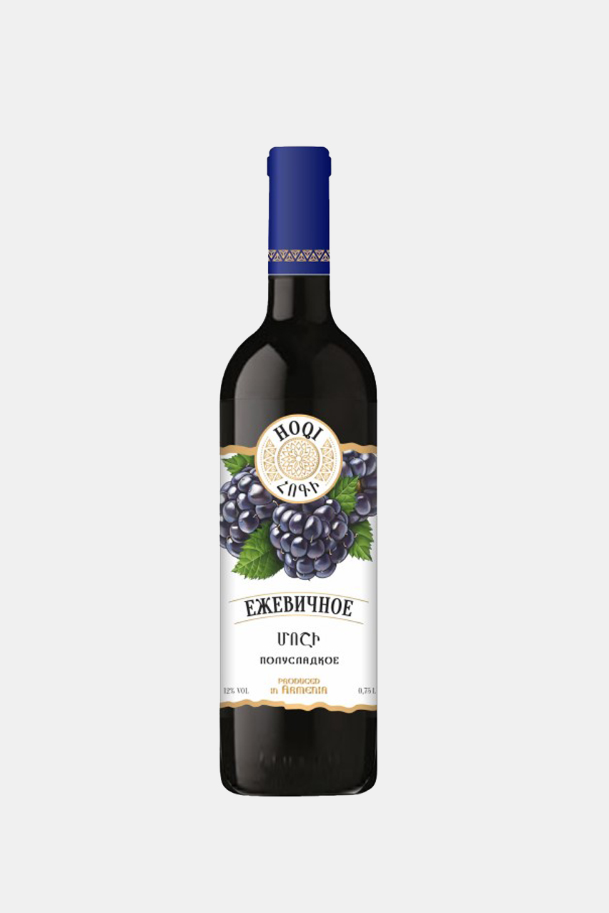 Вино Хоги, ежевичное, красное, полусладкое, 0.75л