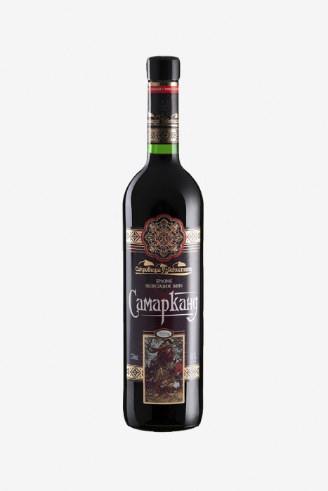 Вино Сокровища Узбекистана Самарканд, красное, полусладкое, 0.75л