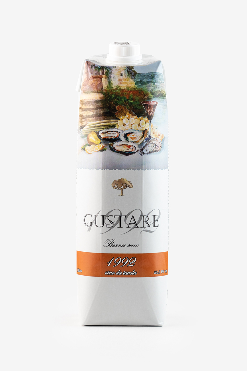 Вино Густаре, белое, сухое, 1л