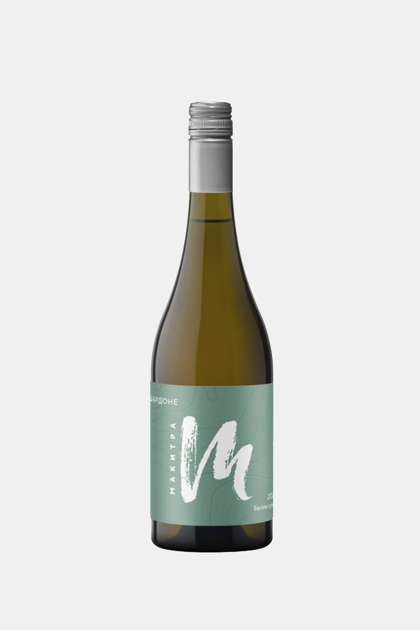 Вино Макитра Шардоне, белое, сухое, 0.75л