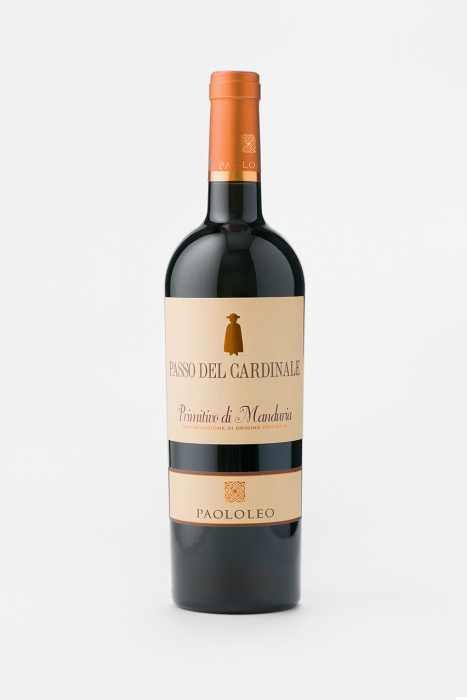Вино Паололео Пассо дель Кардинале, DOP, красное, полусухое, 0.75л