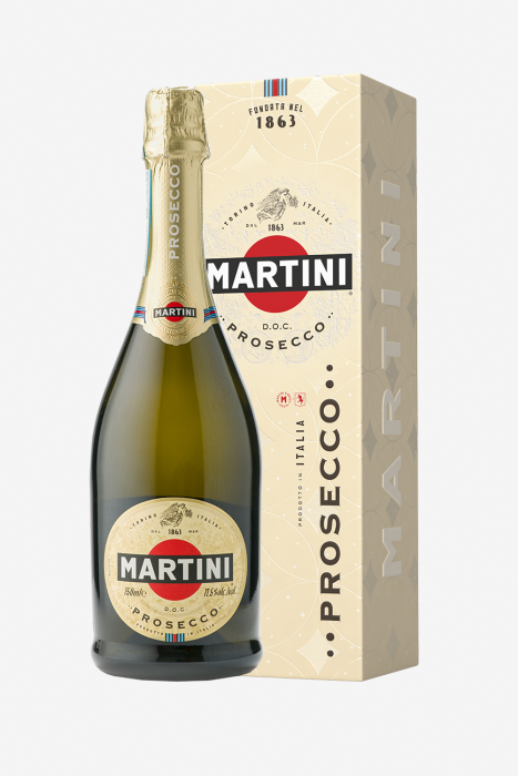Игристое вино Мартини Просекко, DOC, белое, сухое, в подарочной упаковке, 0.75л