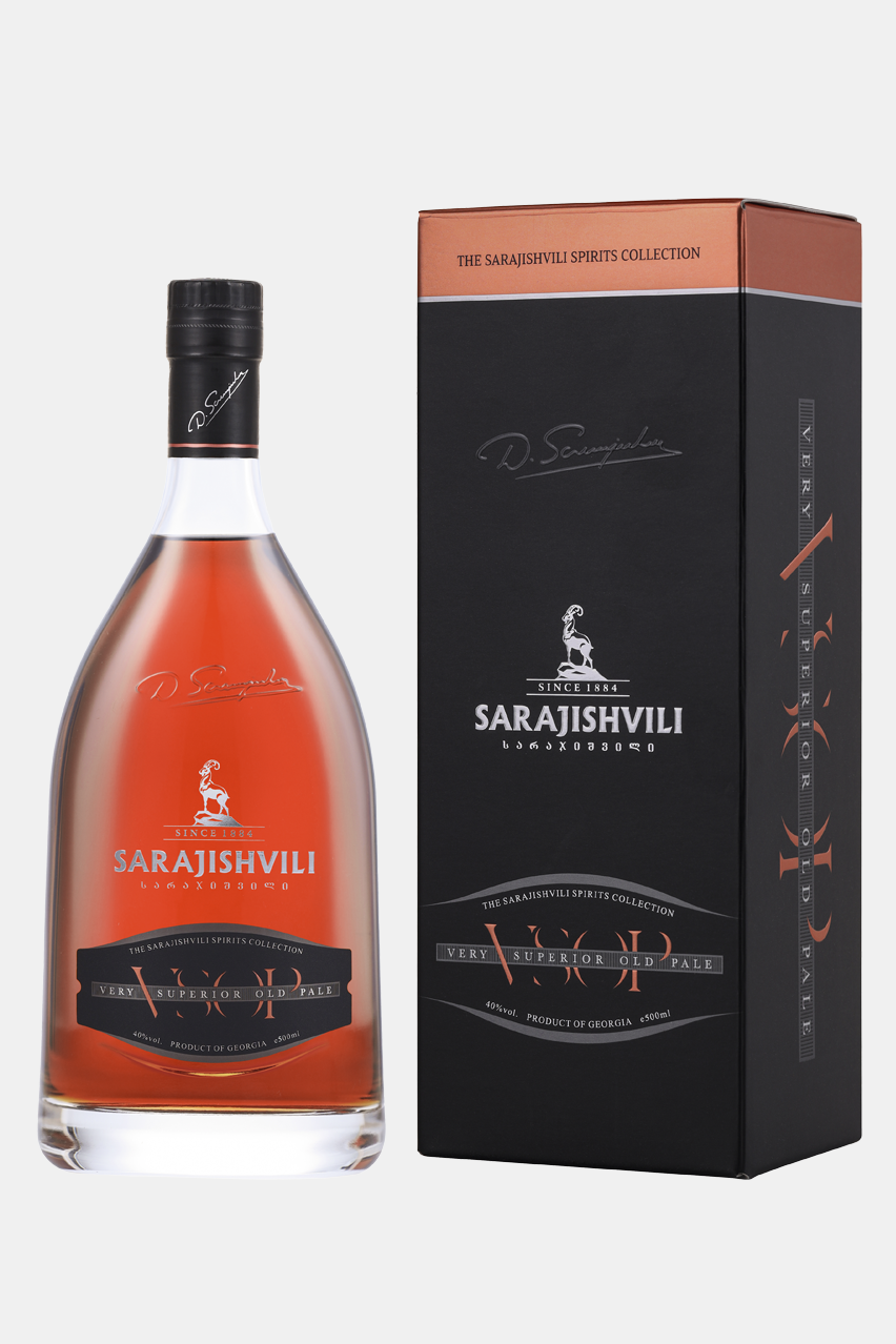 Коньяк Сараджишвили VSOP, в подарочной упаковке, 0.5л