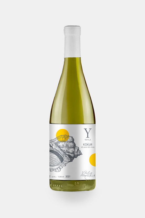 Вино Яйла Кокур, белое, сухое, 0.75л