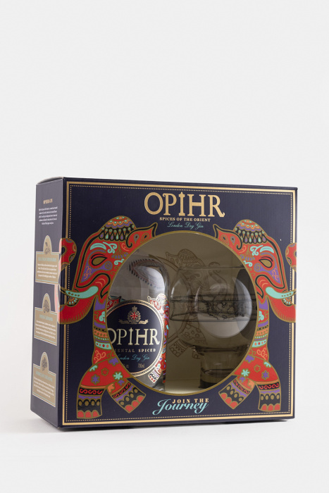 Джин Опир Ориентал Спайсд, в подарочной упаковке с бокалом, 0.7л