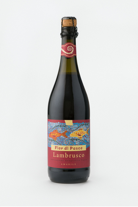 Игристое вино Фьор ди Песко Ламбруско, красное, полусладкое, 0.75л