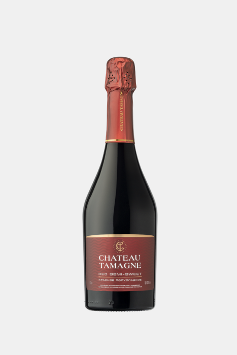 Игристое вино Шато Тамань, ЗГУ, красное, полусладкое, 0.75л