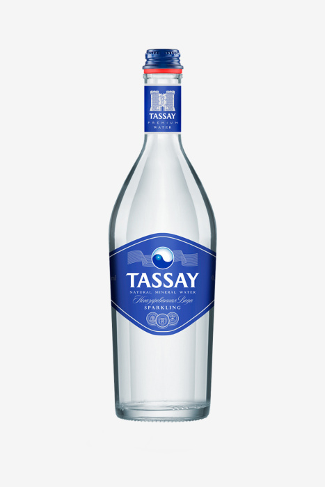 Вода Тассай Премиум, в стеклянной бутылке, газированная, 0.75л