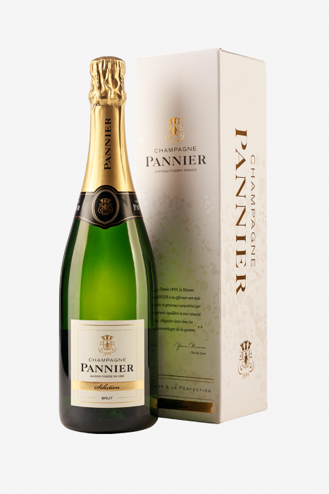 Шампанское Паннье Селекшен, белое, брют, в подарочной упаковке, 0.75л
