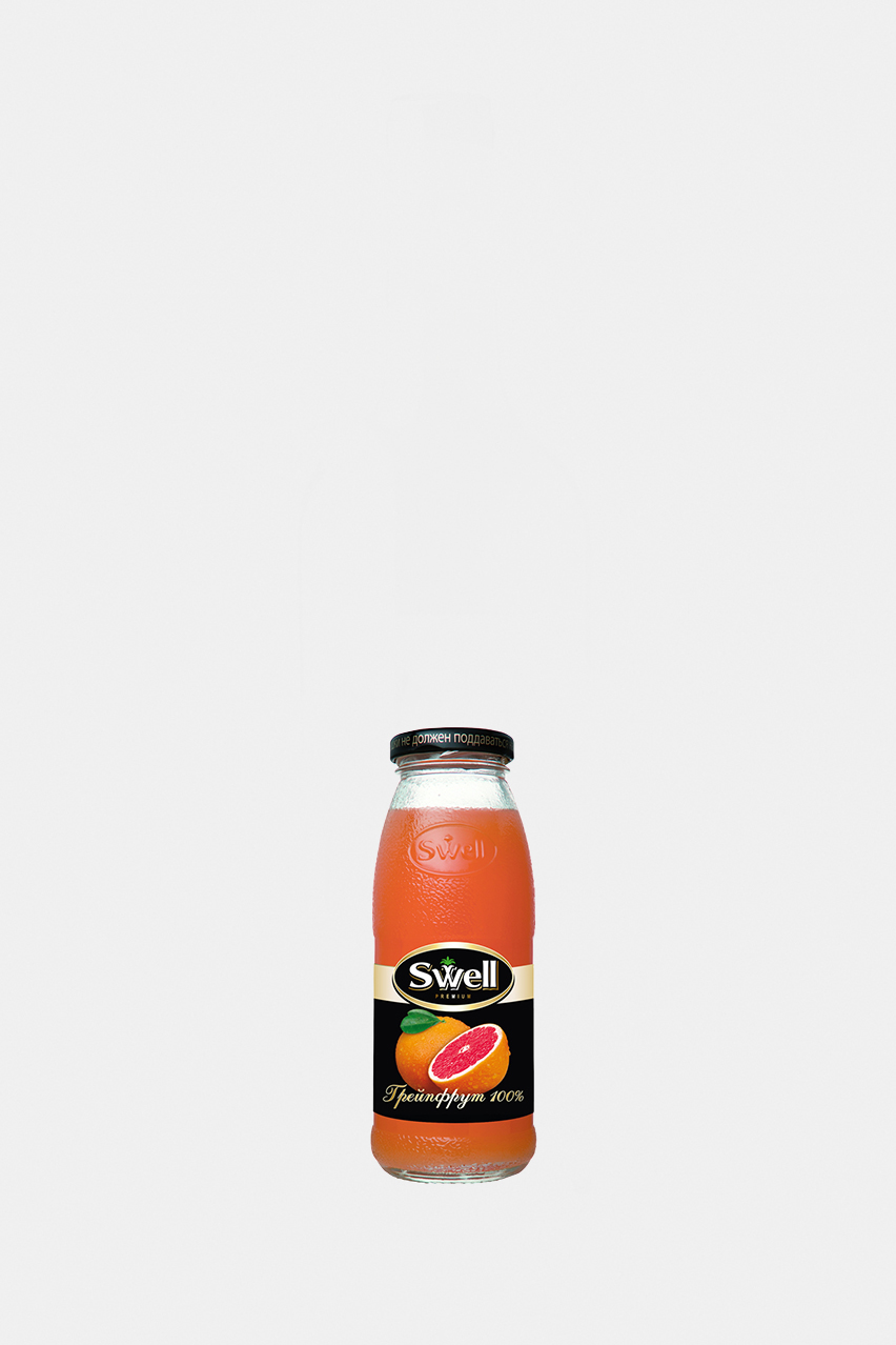Сок Свэлл Премиум Грейпфрут, с мякотью, в стеклянной бутылке, 0.25л