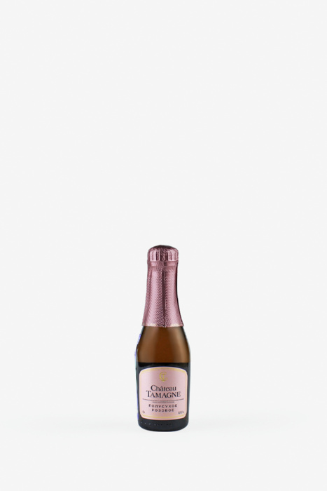 Игристое вино Шато Тамань Роза Тамани, розовое, полусухое, 0.2л