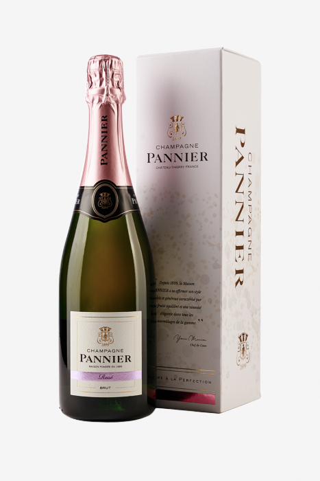 Шампанское Паннье Розе, розовое, брют, в подарочной упаковке, 0.75л